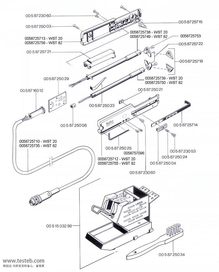 WST82熱剝鉗手柄部件圖